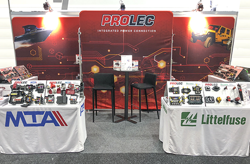 Prolec stand at 2024 Australian Auto Aftermarket Expo (right)