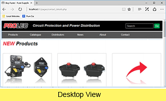 Desktop browser in desktop view
