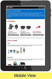 Tablet in mobile view