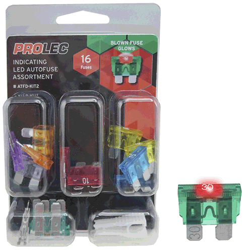 16 piece ATO/ATC indicating fuse assortment 32VDC