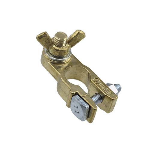 Brass terminal to suit standard DIN battery post, M8 stud for terminated cables