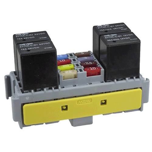8 x Mini fuse & 4 x Micro Relay module with loose terminals.