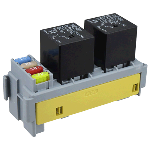 4 x Mini fuse & 2 x Mini Relay module with loose terminals.