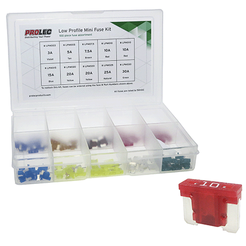 100 piece fuse assortment 58VDC